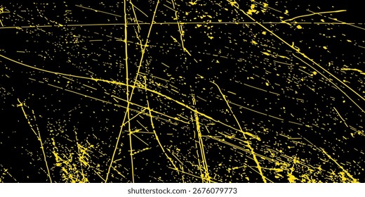 Abstrak schwarz und gold geknackt Vektor Textur Hintergrund. Vintage-Illustrationsstruktur