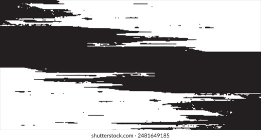 Abstrak Desain Grunge Garis Tergores warna hitam dengan latar belakang putih