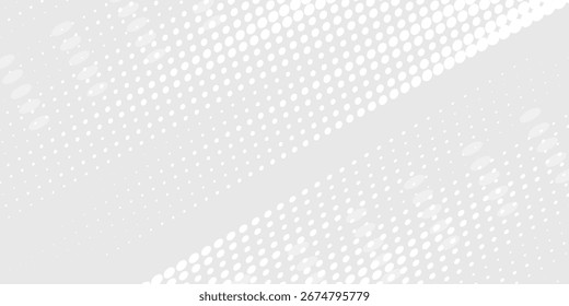 Fondo abstracto de textura de tecnología de luz de onda gris blanco de puntos. Concepto digital Abstractas de big data sport