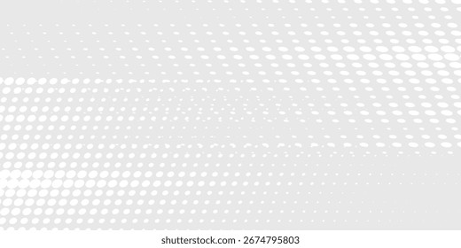 Fondo abstracto de textura de tecnología de luz de onda gris blanco de puntos. Concepto digital Abstractas de big data sport