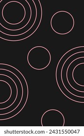 Abstrak line art circle in black background.