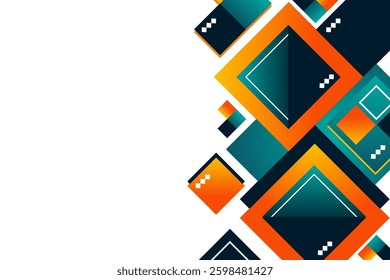 Abstrak modern design with floating orange
