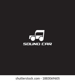 Abstrak Sound Or Audio With Car For Logo Design