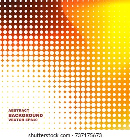 Abstraknyj background with a pattern of circles. Bright shades of yellow and red.