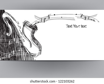 abstrakt black and white background for musik. Jazz concept.