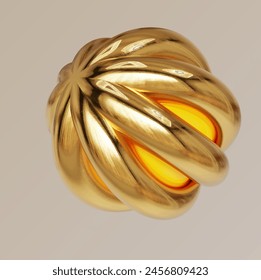 abstrakt gold 3d render amarillo