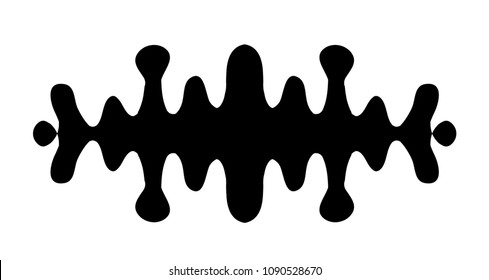 Abstrakt mirror shapes, vector image, in black color. Equalizer.