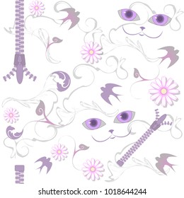 Abstraktnyh background, on white, vector image