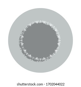 Abstrarct round background, hand drawn in round badge icon. Simple glyph, flat vector of Background for text icons for ui and ux, website or mobile application
