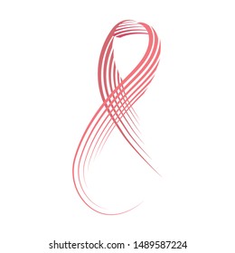 abstrat breast cancer symbol, vector illustration design