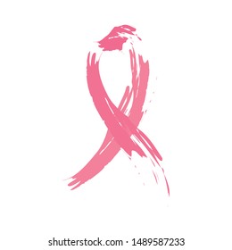 abstrat breast cancer symbol, vector illustration design