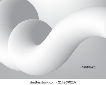 abstrat curve with twisted polygon theme on gradient grey and white background can beuse for technology presentation package website template vector eps.