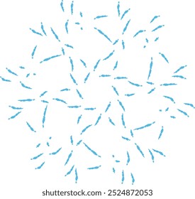Motif abstrait harmonieux de gribouillages dessinés à la main isolé sur fond blanc