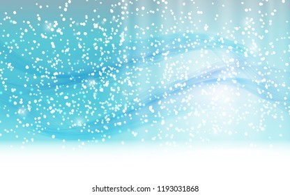 Abstrat Winter Snow Blue Background Vector Illustration EPS10