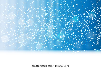 Abstrat Winter Snow Blue Background Vector Illustration EPS10
