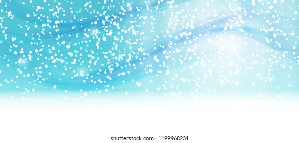 Abstrat Winter Snow Blue Background Vector Illustration EPS10