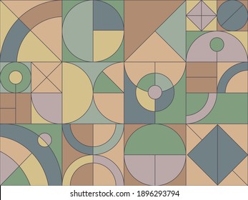 Abstratc background concept geometric line shapes. Clolrful combine circle ,triangle , rectangle and curve line. Vector illustrate.