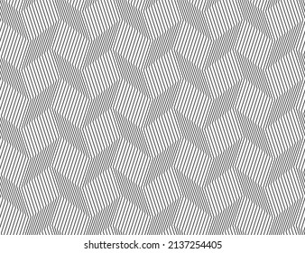 Abstratc background of swirle lines. Vector black and white line pattern with optical illusion effect for business card paper or web page.