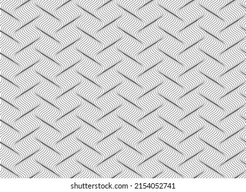 Abstratc background of swirle lines. Vector black and white line pattern with optical illusion effect for business card paper or web page.