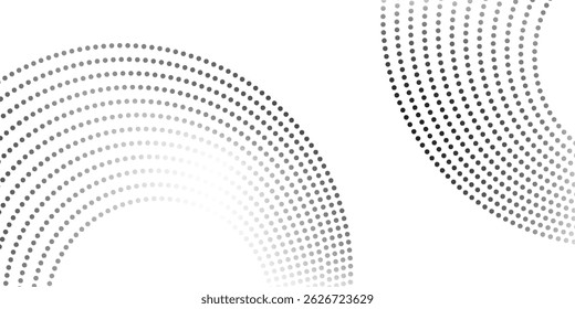 Abstratc visualization on dark space with dotted lines shape effect decoration. Modern graphic design element dots circle style concept simple modern