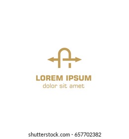 Abstraxt initial letter A arrow. Vector logo template