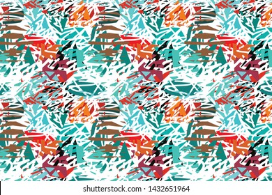 abstrcat tropical palm pattern,repeated organic elements, perfect for summer and holidays vibes.