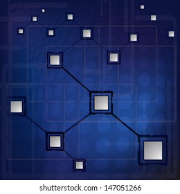 Abstrct background.Computer network vector. Illustration blue planet.The concept of business computer networks on a blue background.The concept of business computer networks on a blue background. 