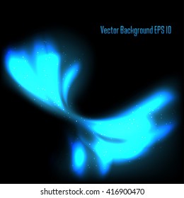 Abstrct blue flame background - Energy concept