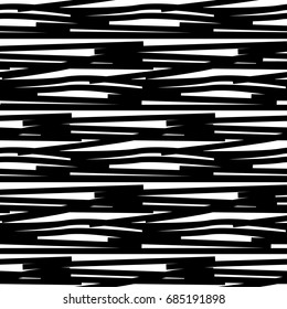 Abstrct stripes. Vector seamless. Black and white