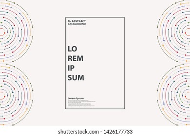 Abstreact colorful tech circles lines pattern design decoration cover template background. You can use for ad, poster, artwork, template design. illustration vector eps10