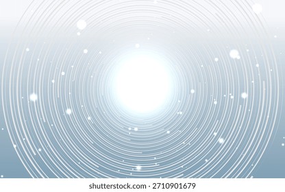 Abstrect grey circles lines with white glowing lighting effect background. Vector illustration