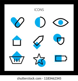 Abstrect Icon Design Set Vector Illustration