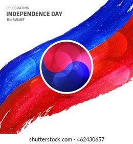 abstrect south Korea  Independence day , vector Illustration