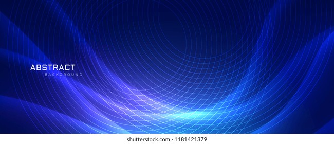fondo ondulado azul abstracto con líneas circulares