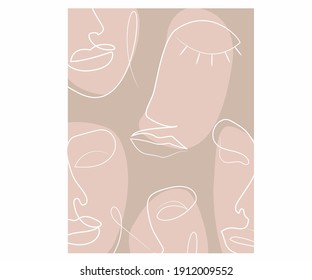 Abstruc face wall art design for t-shirt allover ,summer