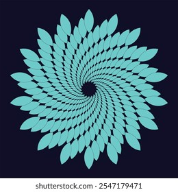 Abstruct spiral dotted spinning mandal vector