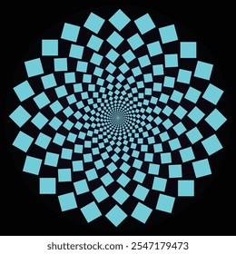 Abstruct spiral dotted spinning mandal vector