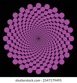 Abstruct spiral dotted spinning mandal vector