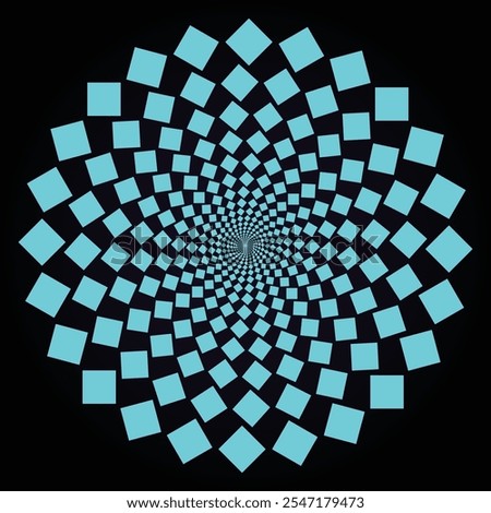 Abstruct spiral dotted spinning mandal vector