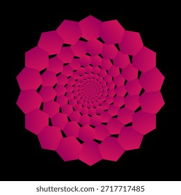 Vector de mandala giratorio punteado en espiral abstracto

