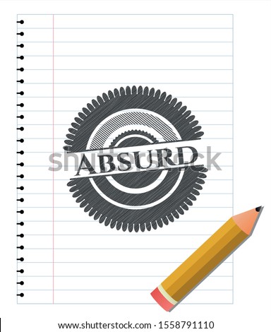 Absurd draw (pencil strokes). Vector Illustration. Detailed.