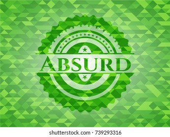 Absurd green mosaic emblem