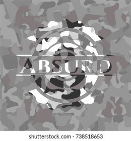 Absurd on grey camo texture