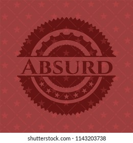 Absurd realistic red emblem