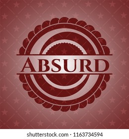 Absurd retro red emblem