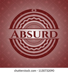 Absurd retro style red emblem