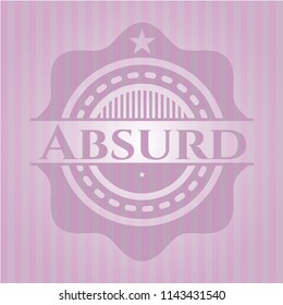 Absurd vintage pink emblem