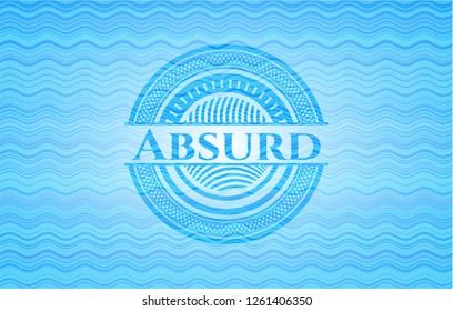 Absurd water style badge.