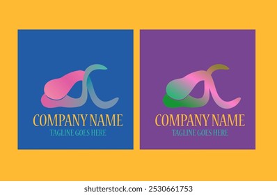 Formas de logotipo de gradiente abstrato para seu design