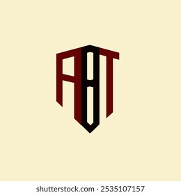 ABT creative minimalist letter logo. ABT unique vector initials alphabet letter logo design
